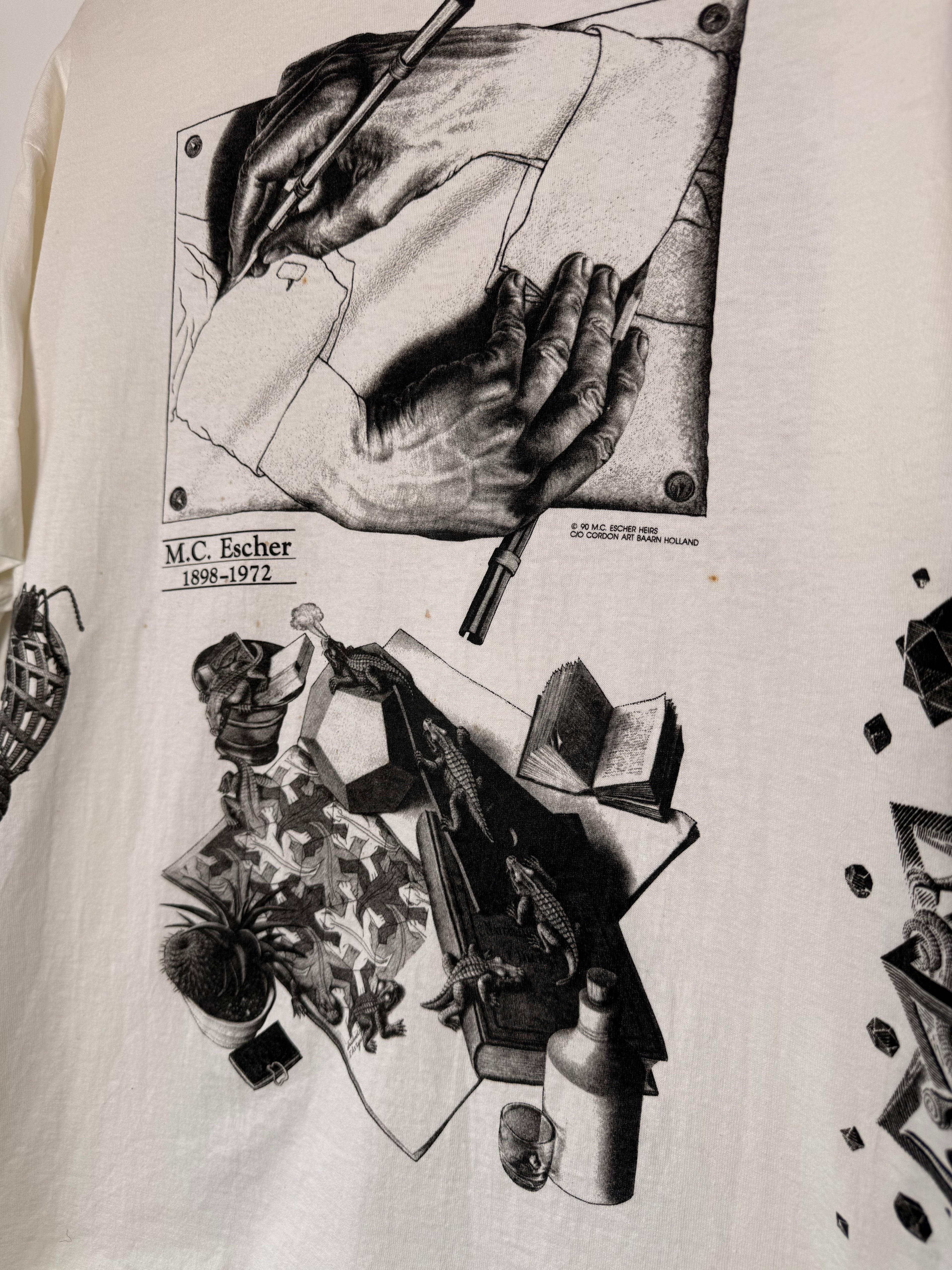 Vintage 1991 M.C. Escher All-Over Print T-Shirt