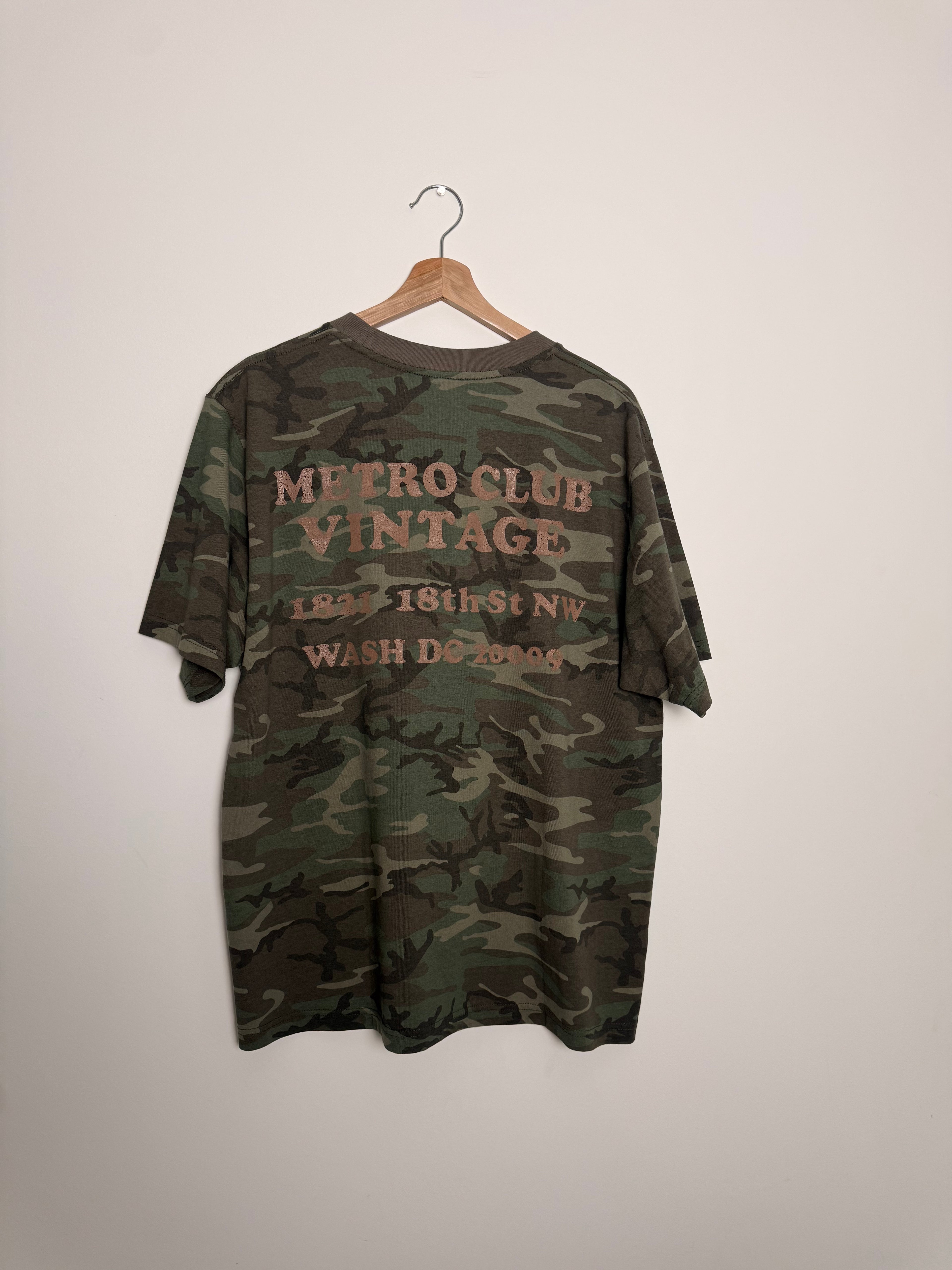 Metro Club Vintage Cherry Blossom Camo T shirt