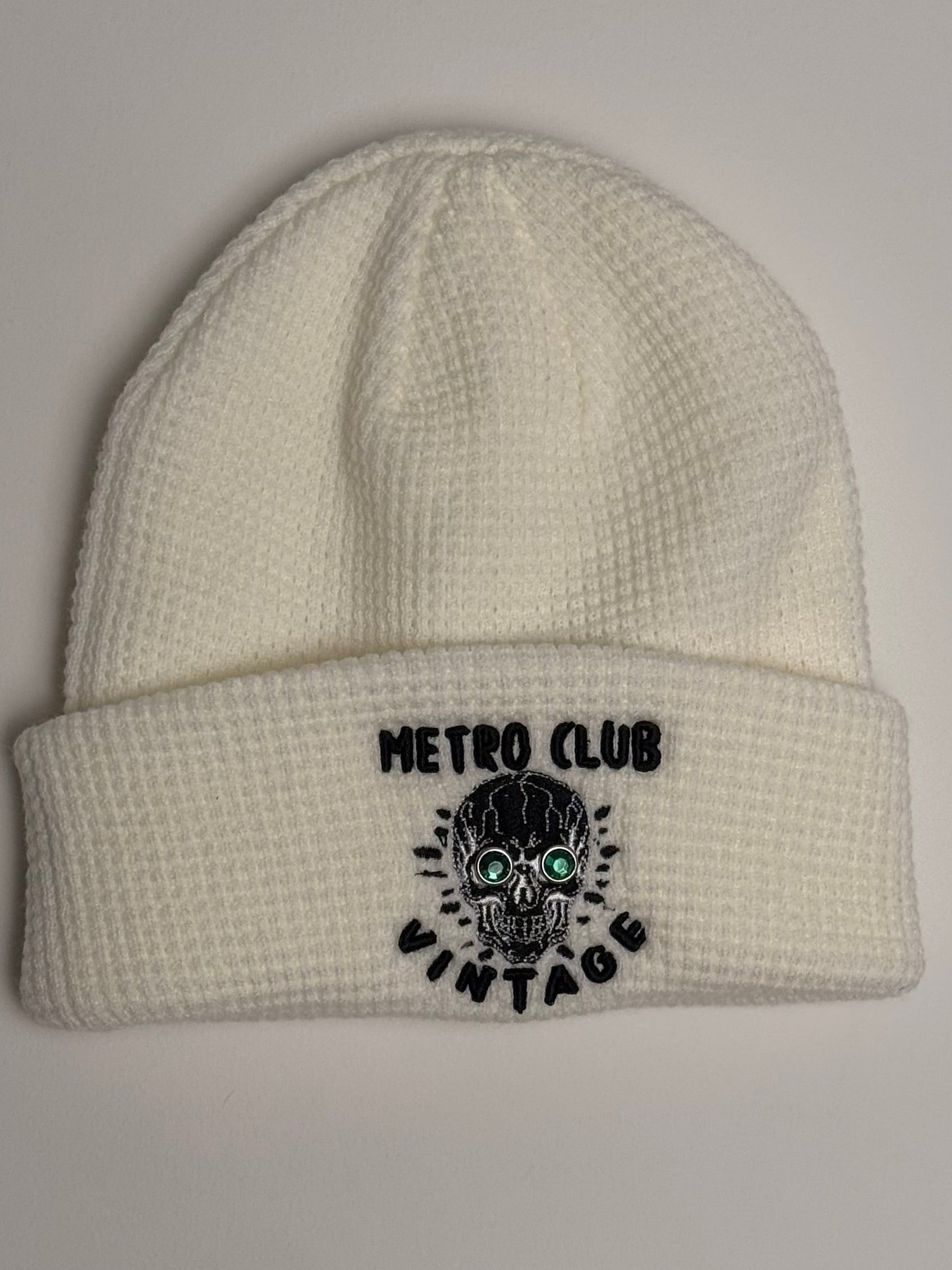 Metro Club Vintage Skull Eyes Beanie