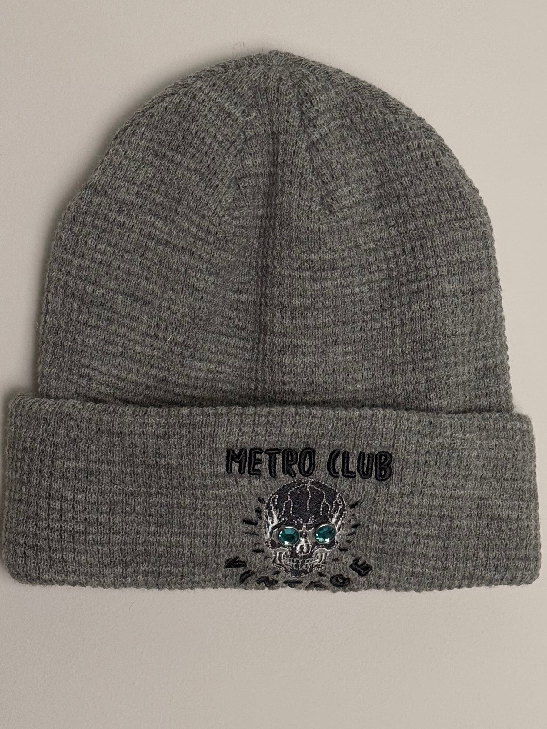 Metro Club Vintage Skull Eyes Beanie